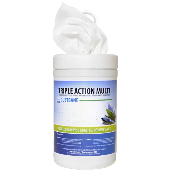 TRIPLE ACTION WIPES 120-CT