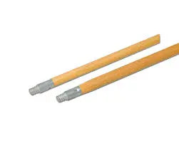 HANDLE WOOD 54" X15/16" W/THREADED METAL TIP