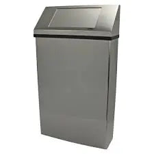 WALL MOUNTED WASTE RECEPTACLE STAINLESS STEEL