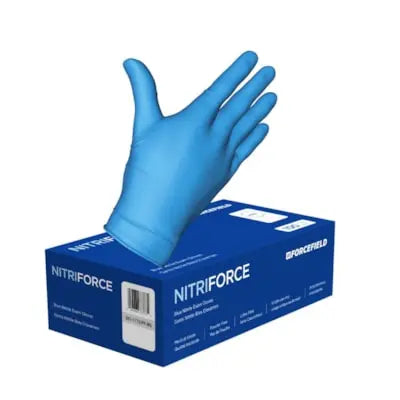 Forcefield NITRIFORCE Nitrile Medical-Grade Disposable Gloves, Powder Free, 5 mil, XL, Blue, Box of 100