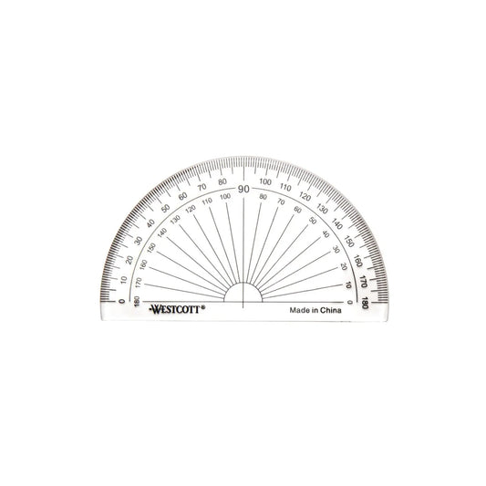 Westcott 180-Degree Protractor, Clear