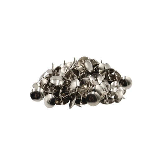 Westcott Metal Thumb Tacks, Nickel-Plated, Pack of 100