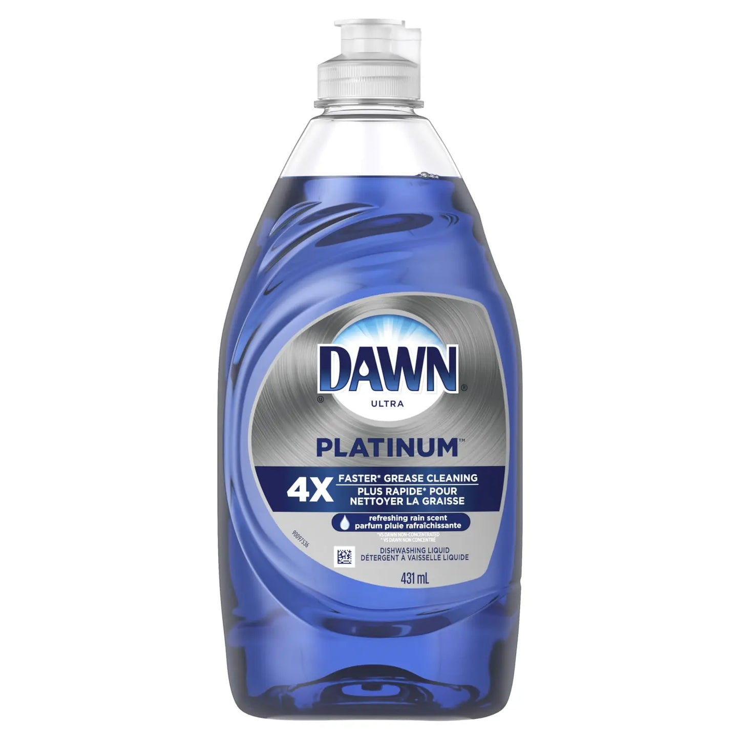 Dawn Ultra Platinum Liquid Dishwashing Detergent, Refreshing Rain Scent, 431 mL