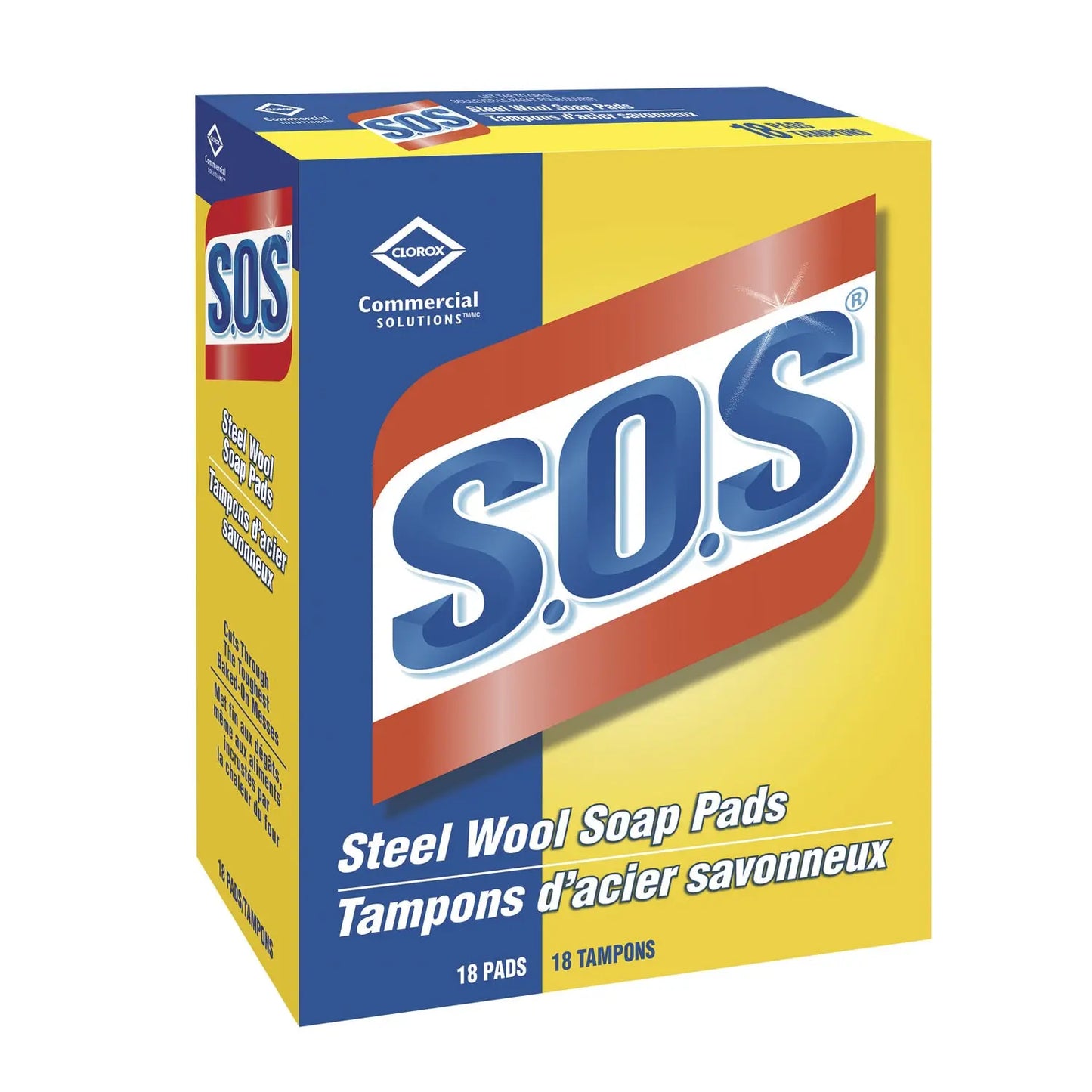 SOS STEEL WOOL SOAP PAD 18/BOX