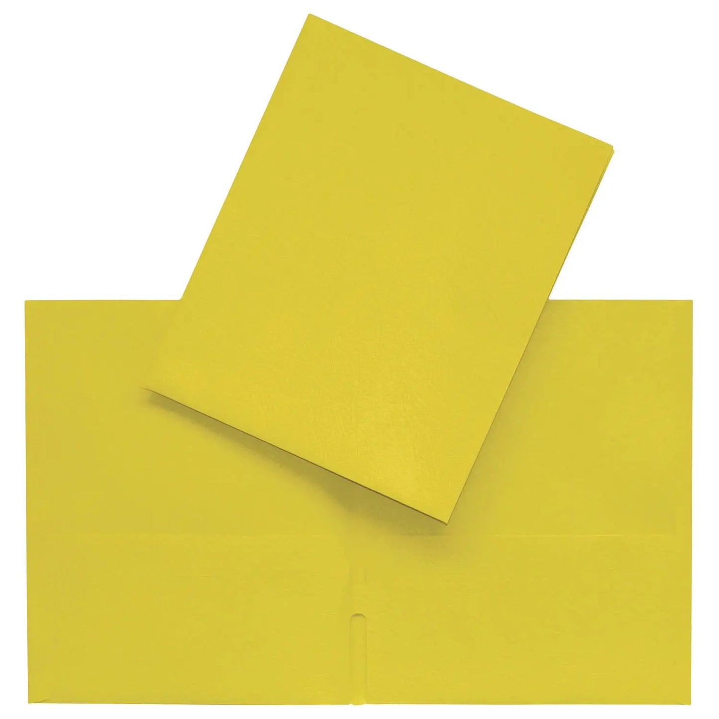 Hilroy Twin-Pocket Traditional-Style Portfolios, Yellow, Letter Size