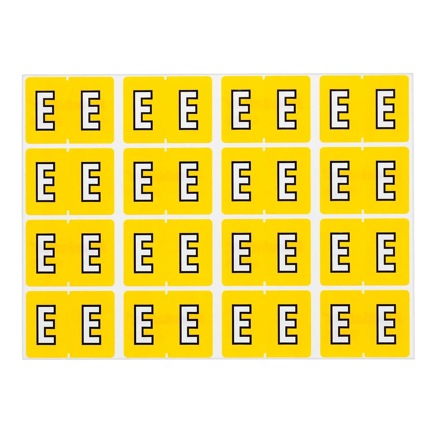 LABEL ALPHABETIC YELLOW -E-