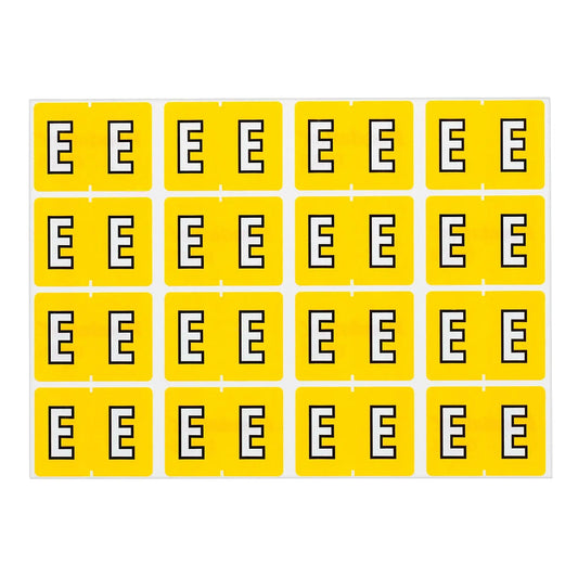 LABEL ALPHABETIC YELLOW -E-