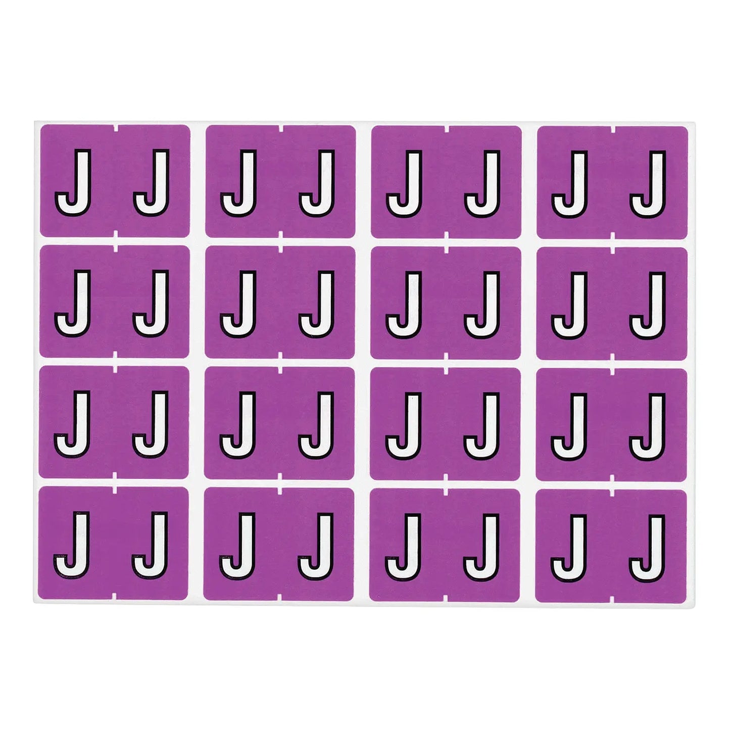 LABEL ALPHABETIC LILAC -J-