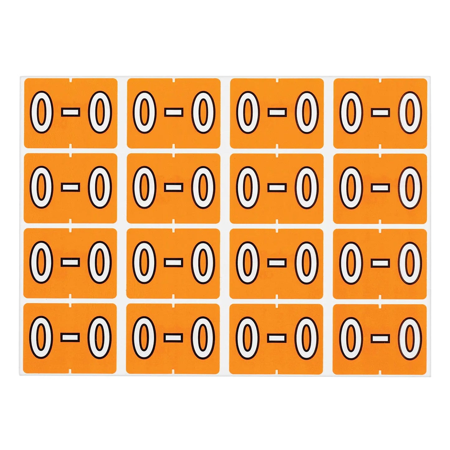 LABEL ALPHABETIC LT ORANGE -O-