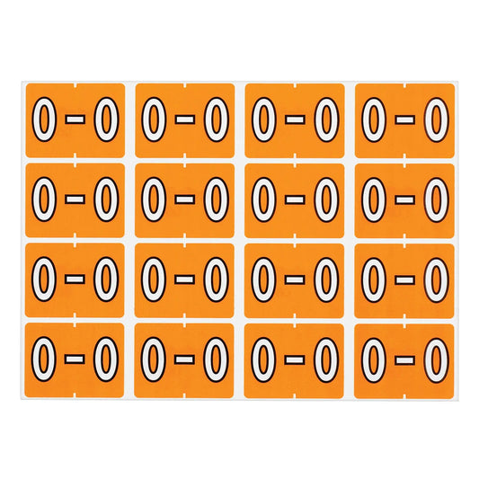 LABEL ALPHABETIC LT ORANGE -O-