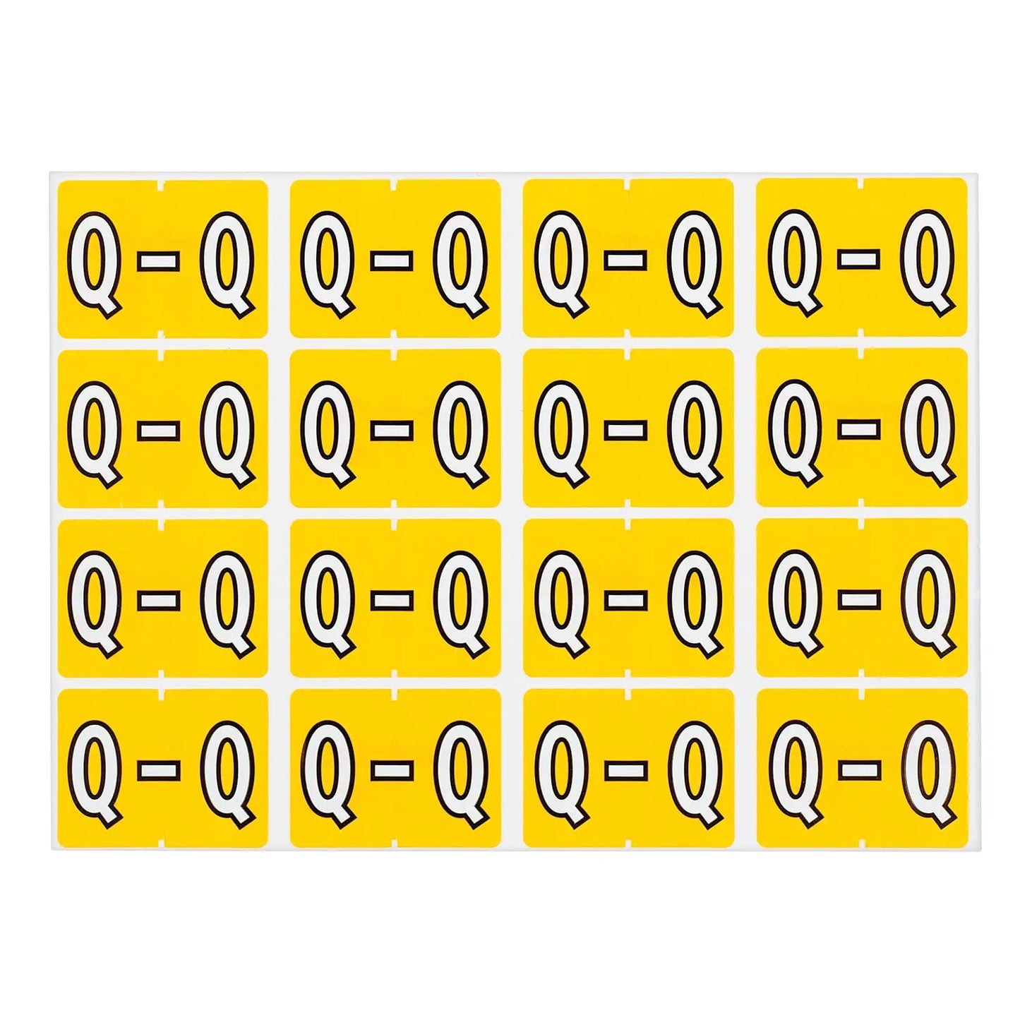 LABEL ALPHABETIC YELLOW  -Q-