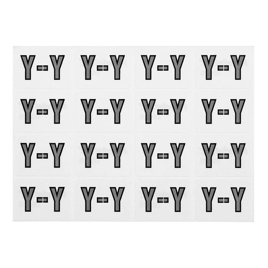 LABEL ALPHABETIC WHT/GRY -Y-