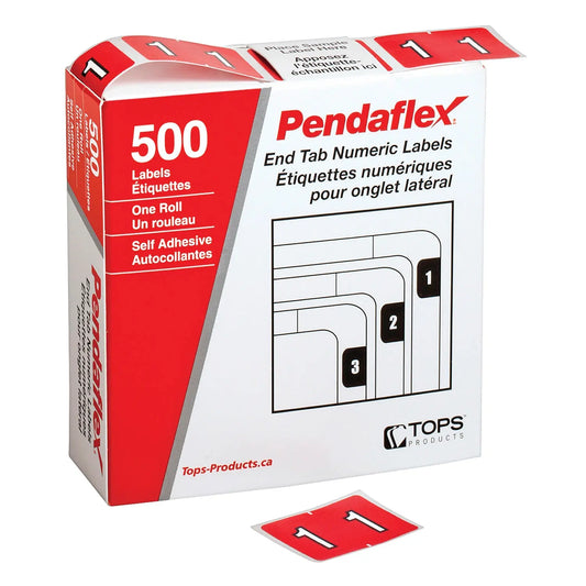 Pendaflex Numeric Colour-Coded Labels - 1 - Red