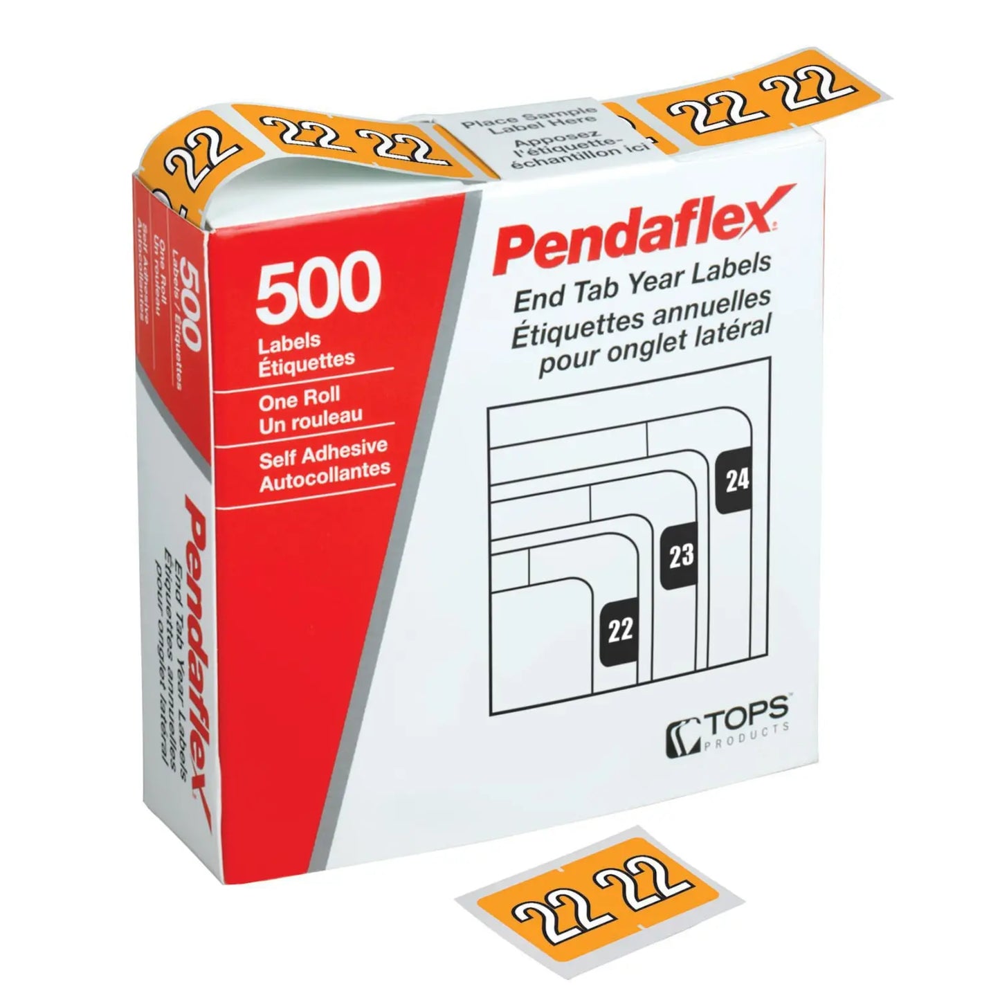 PENDAFLEX 2022 YR LABEL 500/BX