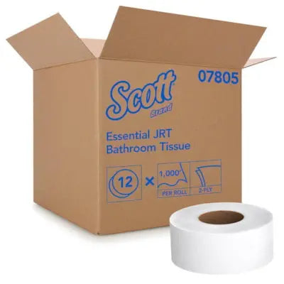 Scott 2-Ply Universal Jumbo Roll Bathroom Tissue, White, 1,000', Carton of 12