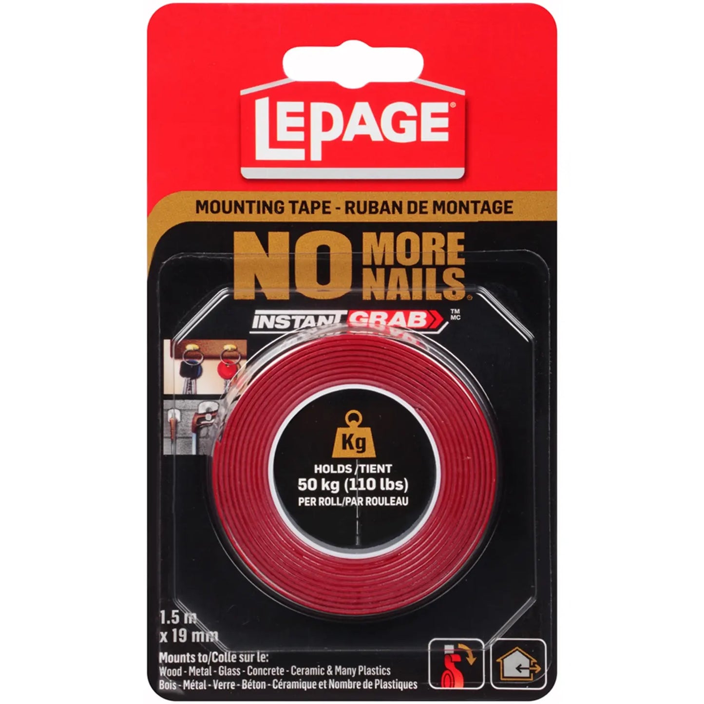 LePage No More Nails Double-Sided Permanent Tape