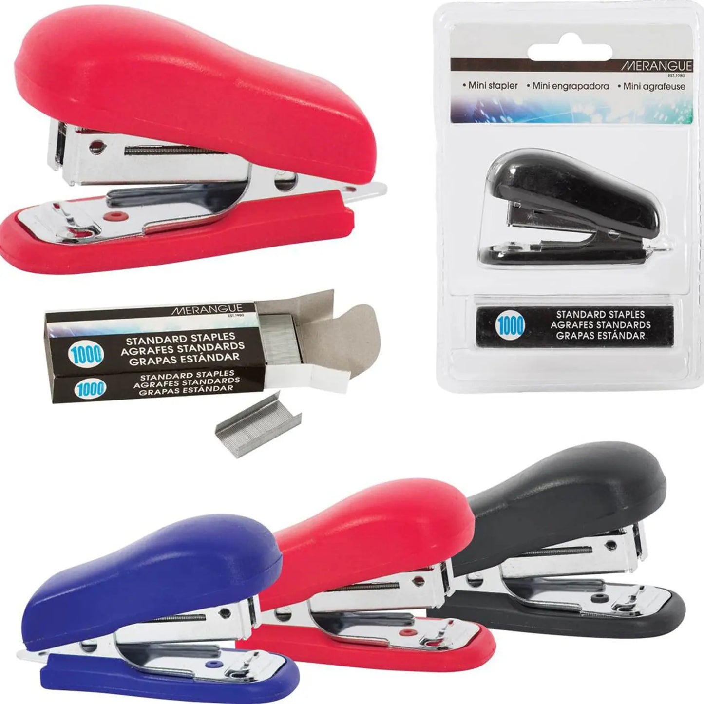 Merangue Mini Stapler, Assorted Colours, Pack of 1