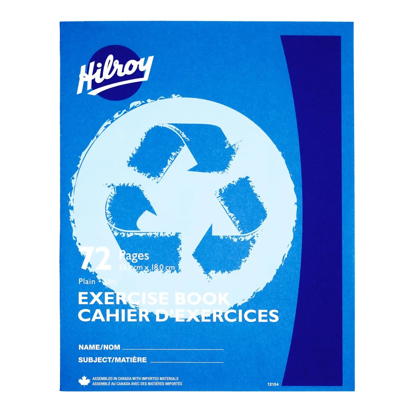 Hilroy Recycled Plain Paper Exercise Book, Light Blue, 72 Pages