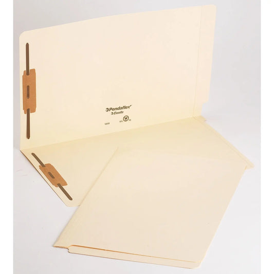 Pendaflex Laminated Manila Shelf Folders With 2 Fasteners, Legal