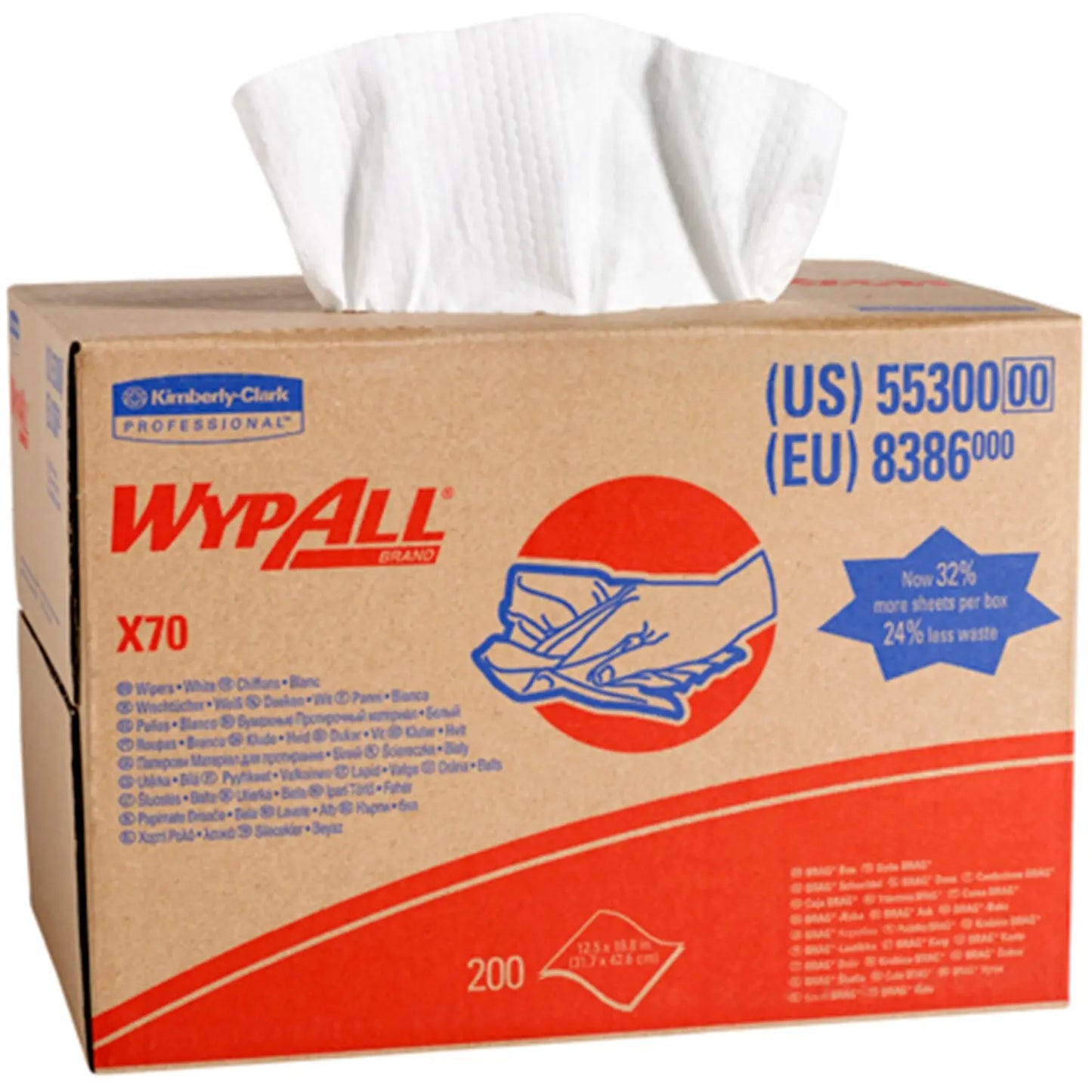 WYPALL X70 WIPERS 200/BOX