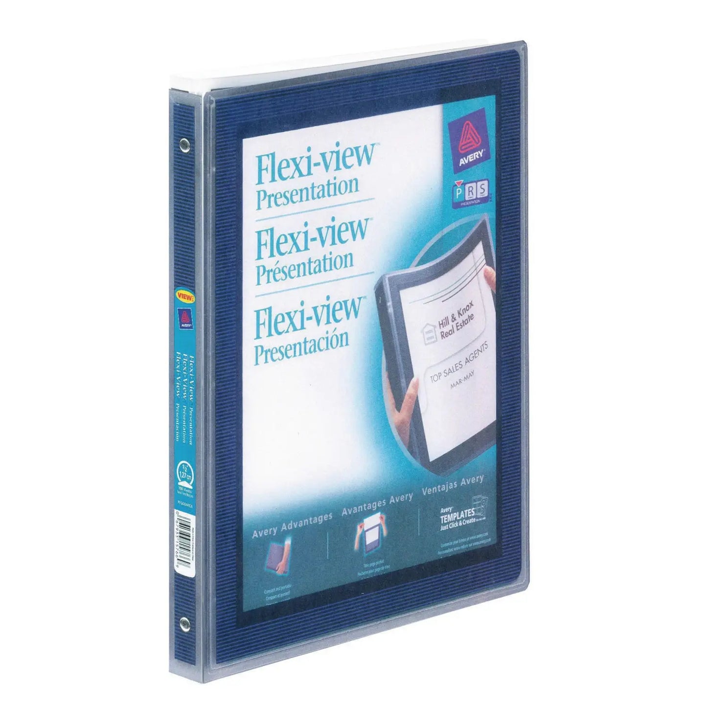 Avery 1/2" Flexi-View Binder, Blue, Round-Ring, Letter Size (8-1/2" x 11")