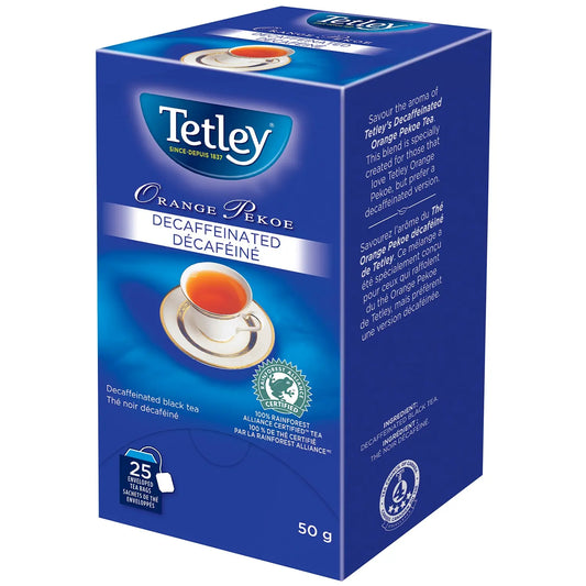 Tetley Tea Decaffeinated Orange Pekoe Tea (25/BX)
