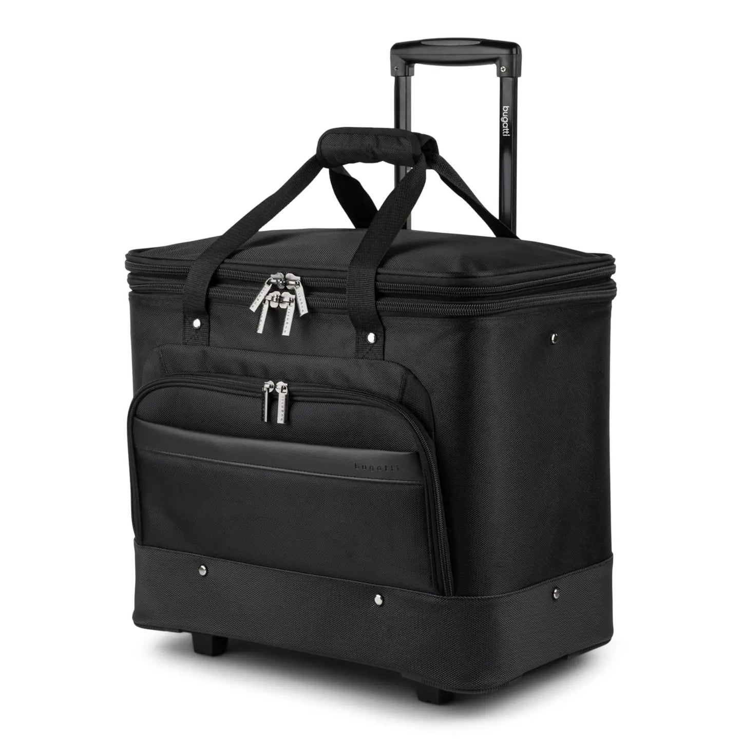 Bugatti Business Case on Wheels, Black, Fits Laptops up to 17.3" (BZCW1645)