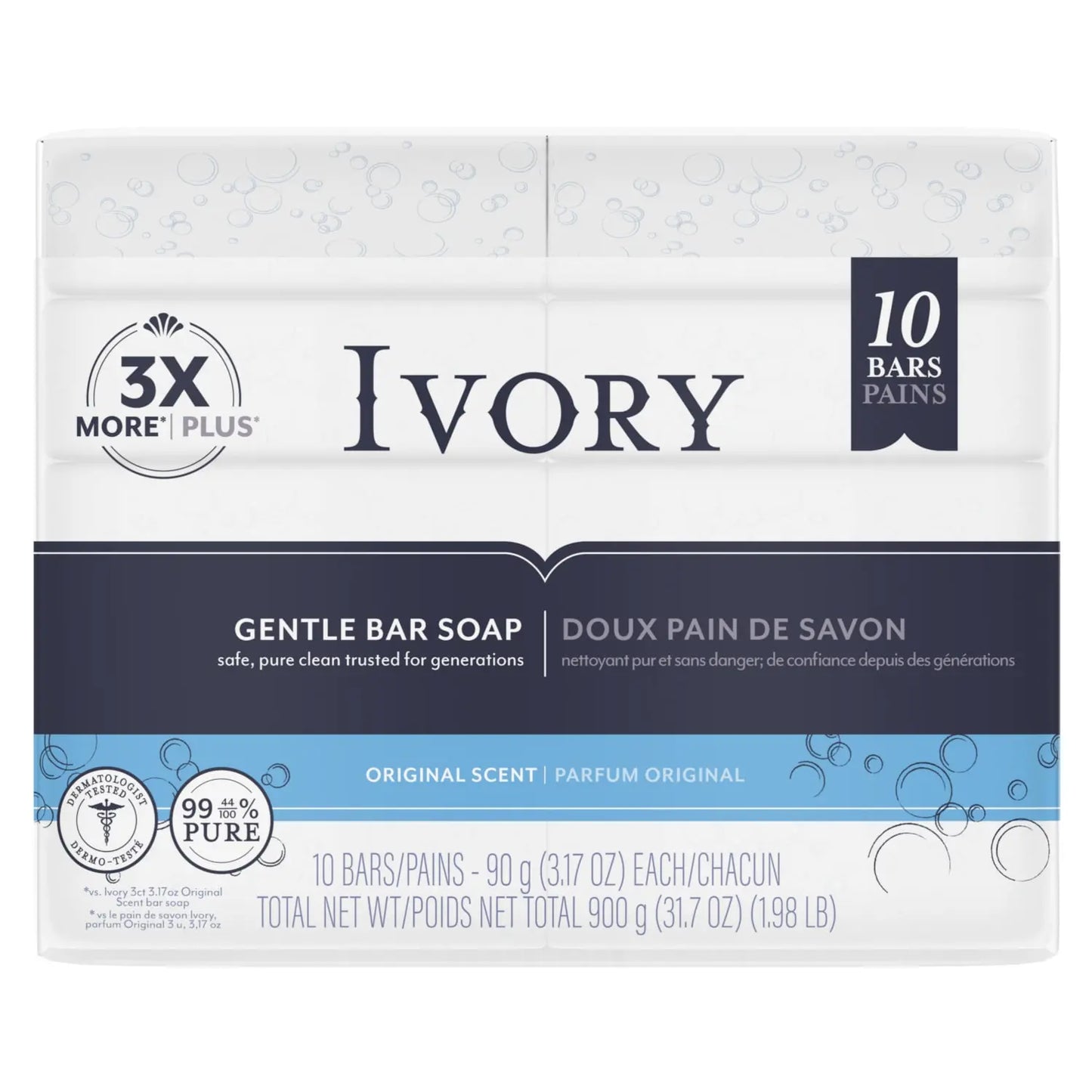 IVORY BAR SOAP 90 G  PKG/10