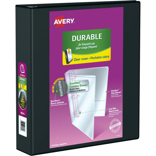 Avery 2" Durable View Slant-D Ring Letter-Size Presentation Binder, Black