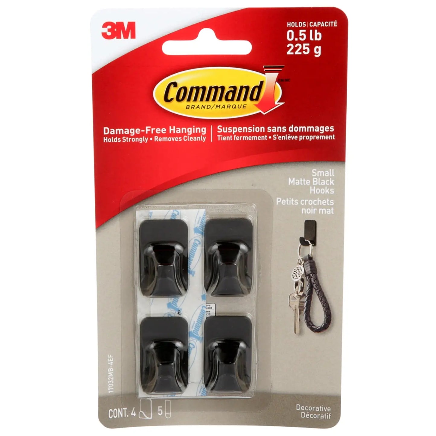 COMMAND SMALL HOOKS BLK