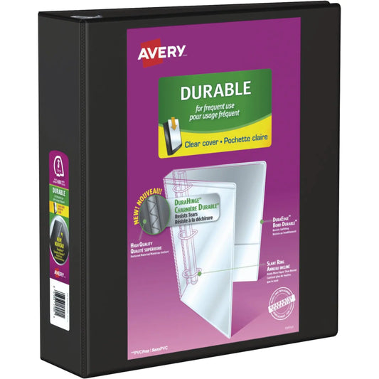 Avery 3" Slant D-Ring Letter-Size Durable View Binder, Black