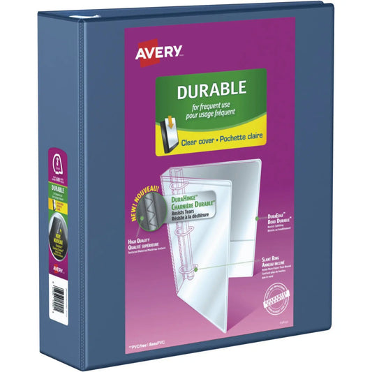 Avery 3" Durable View Slant D Ring Binder, Navy Blue, Letter Size