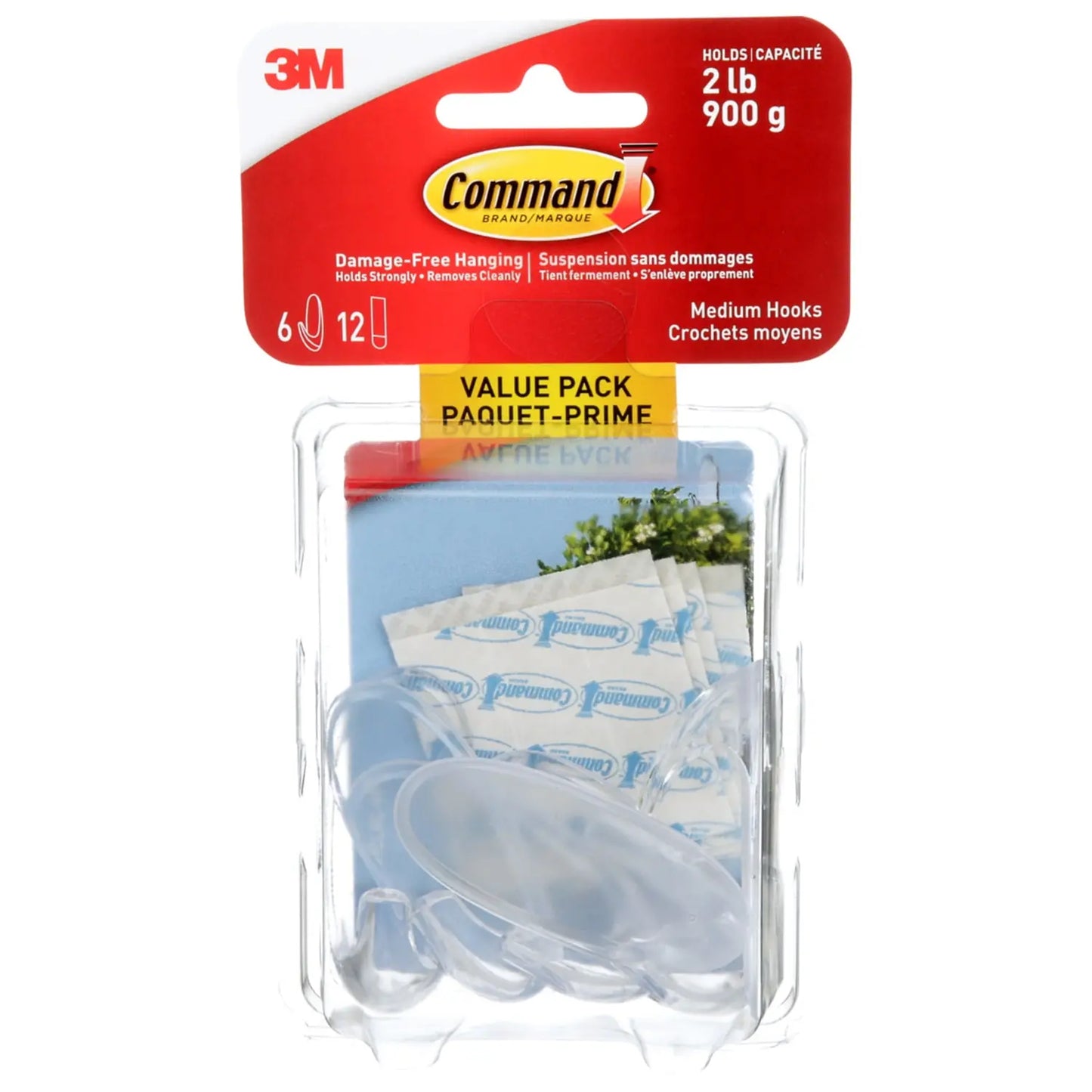 COMMAND MED CLEAR HOOKS 6PK