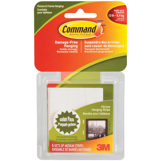 COMMAND PIC HANGING STRIPS 6PK