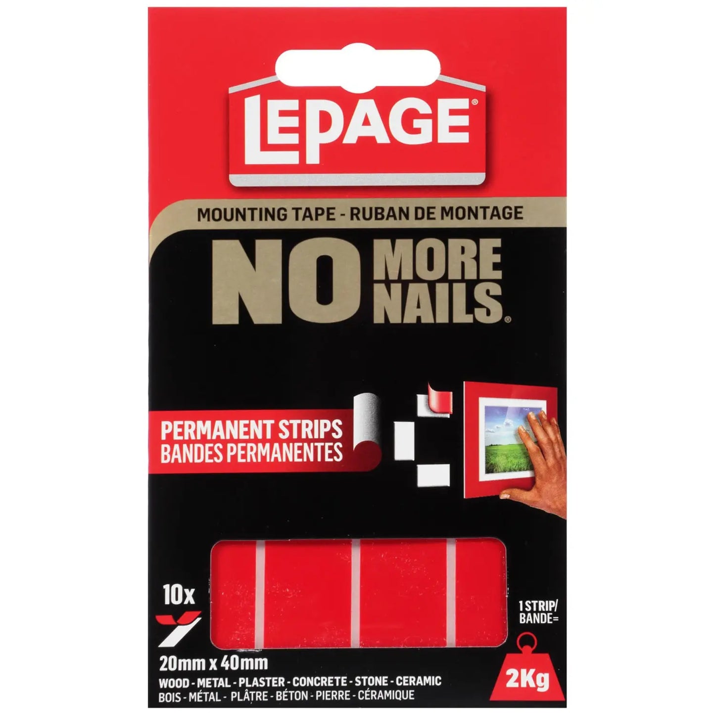 NO MORE NAIL MOUNTNG STRIP PER