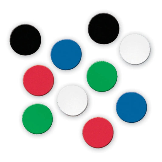 Quartet® Ceramic Magnets, Assorted Colours, 3/4" Round (20/PK)