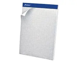 Ampad® Quad Rule Letter-Size Writing Pad, White, Pad of 50 Sheets