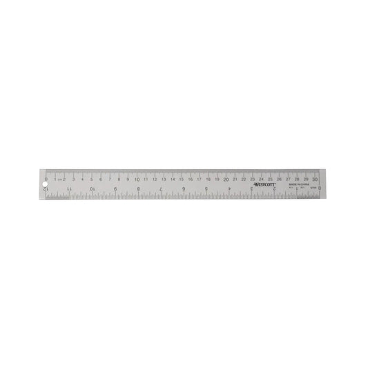 Westcott 12" Office Desk Acrylic Ruler, Clear