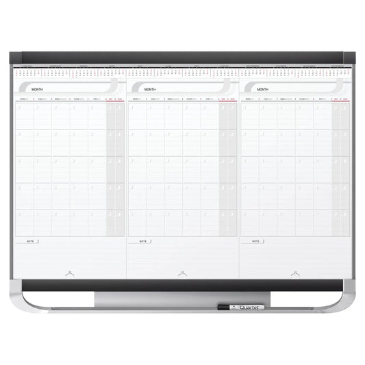 Quartet® Prestige 2 Sliding 3-Month Dry-Erase Whiteboard Calendar