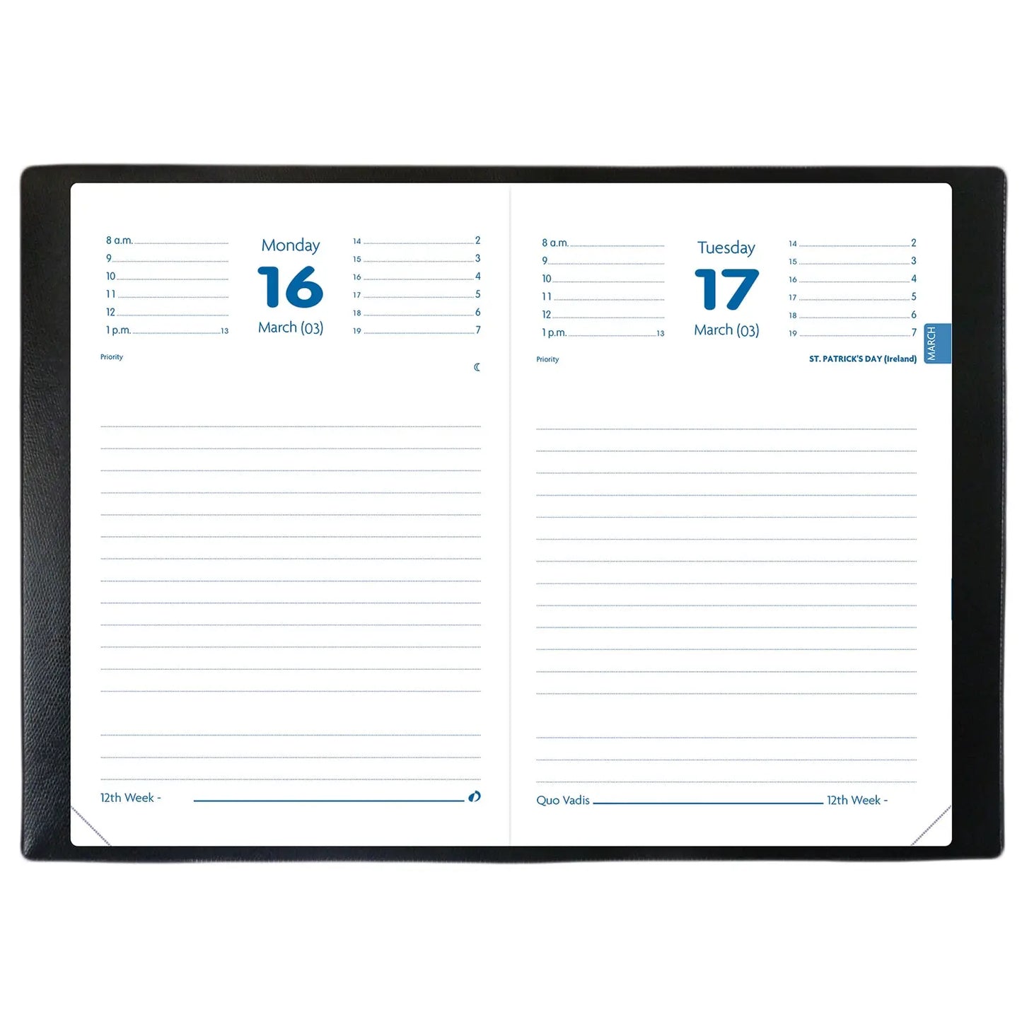 Quo Vadis Notor 12-Month Daily Planner, Freeport Assorted Colours, 4-3/4" x 6-3/4", January-December, Bilingual