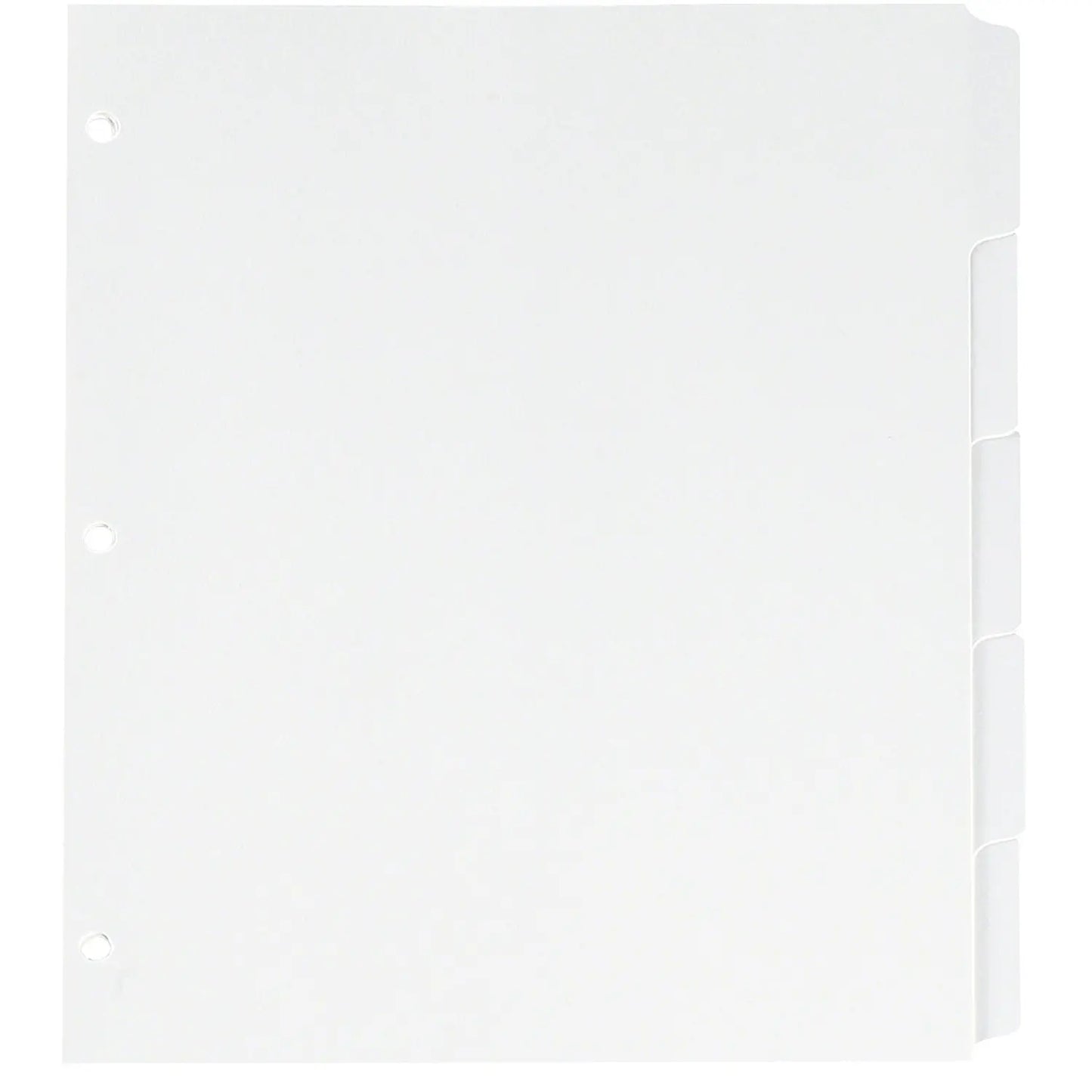 PLAIN TAB DIVIDERS WHITE 5 TAB