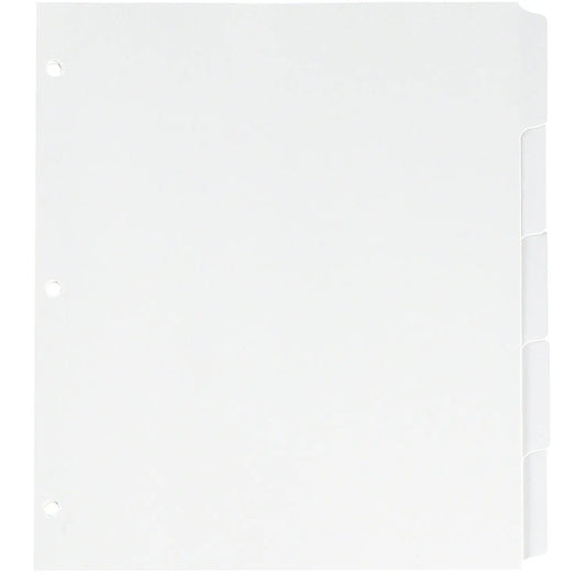 PLAIN TAB DIVIDERS WHITE 5 TAB