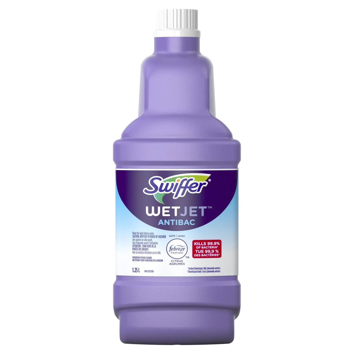 Swiffer Wetjet Solution Refills, Anti-Bacterial, Citrus Scent, 1.25 L