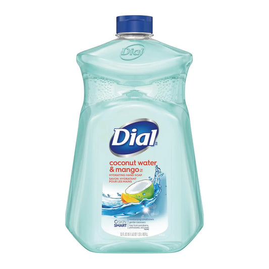 Dial Antibacterial Liquid Hand Soap Refill, Coconut Water & Mango, 1.53 L