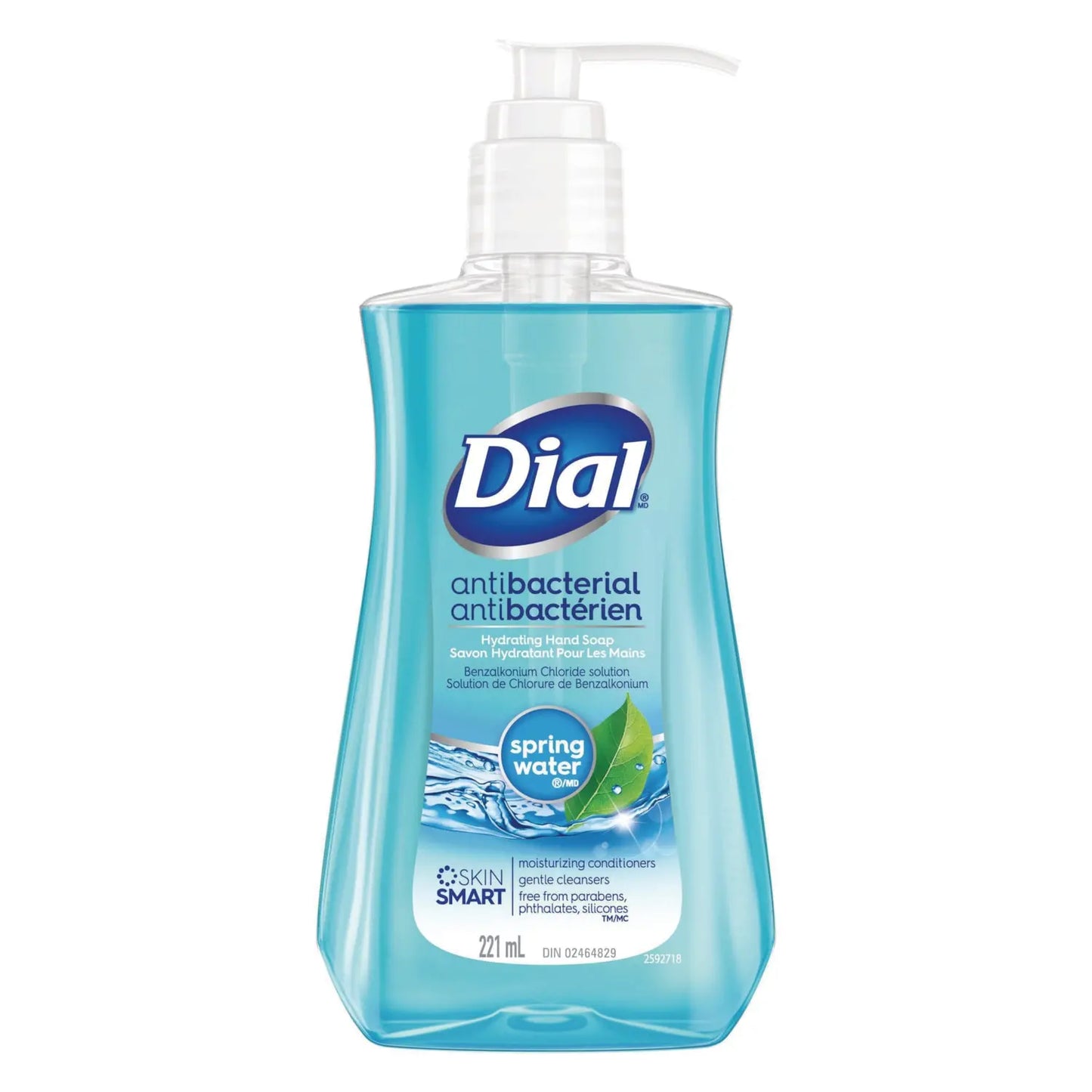 Dial® Antibacterial Hydrating Liquid Hand Soap, Spring Water, 221 mL