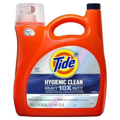 Tide Hygienic Clean Heavy-Duty Liquid Laundry Detergent, Original, 4.55 L (100 Loads)