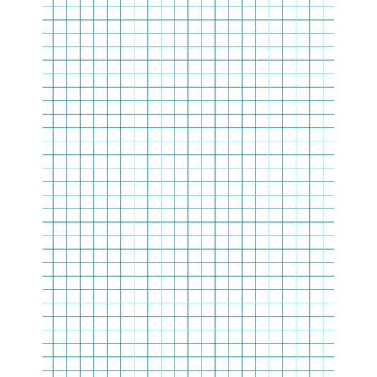 Edge Graph Pads, White with Blue Lines, Letter Size, 96 Sheets/PK