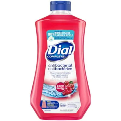 Dial Complete Antibacterial Foaming Hand Soap Refill, Power Berries Scent, 946 mL