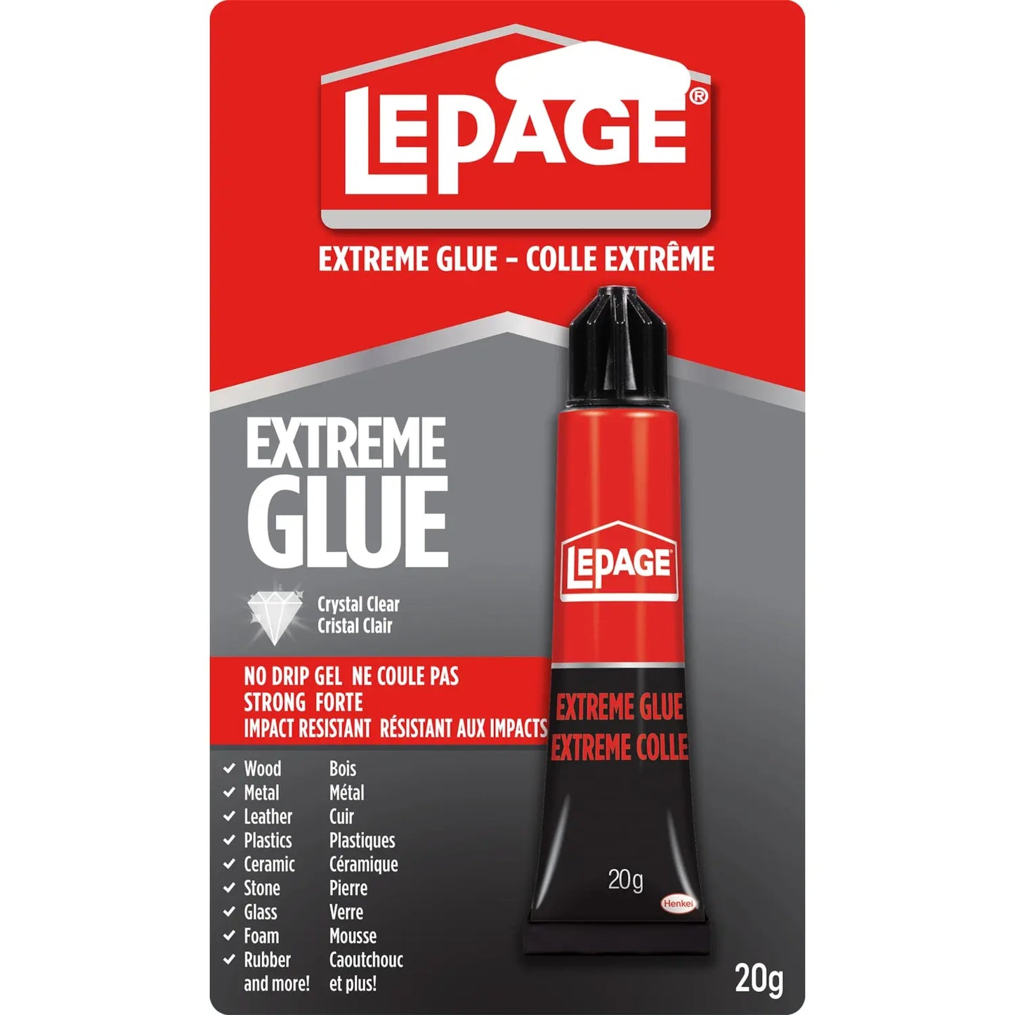 LePage Extreme No-Drip All-Purpose Gel Glue, 20 g