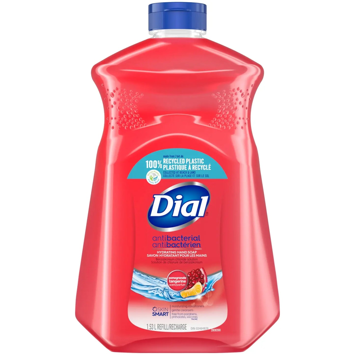 Dial Antibacterial Hydrating Liquid Hand Soap Refill, Pomegranate & Tangerine, 1.53 L